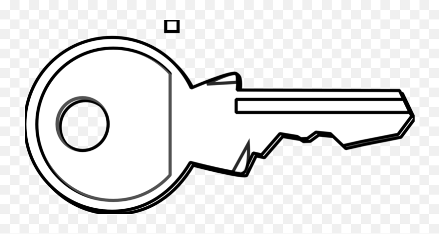 Png Key Clipart Black And White - Outline Key Clipart,Key Clipart Png