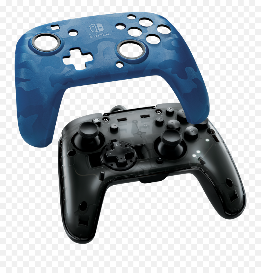 Nintendo Switch Blue Camo Face - Off Wired Controller Wired Pro Controller Switch Png,Nintendo Controller Png