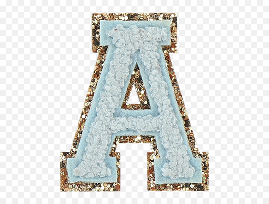 Sky Glitter Varsity Letter Patches - Periwinkle Glitter Varsity Letter Patches Stoney Clover L Png,Blue Glitter Png