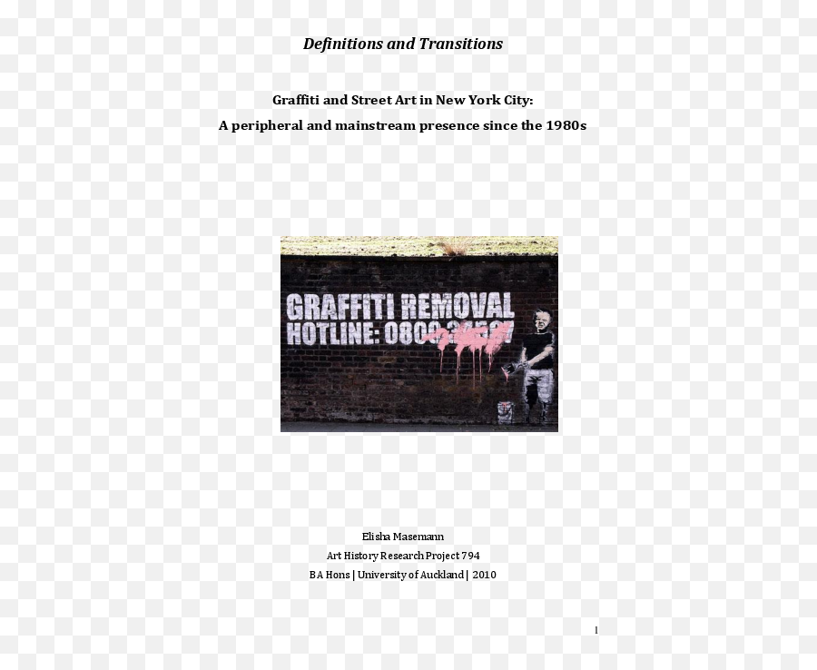 Pdf Definitions And Transitions Graffiti Street Art In - Poster Png,Graffiti Crown Png