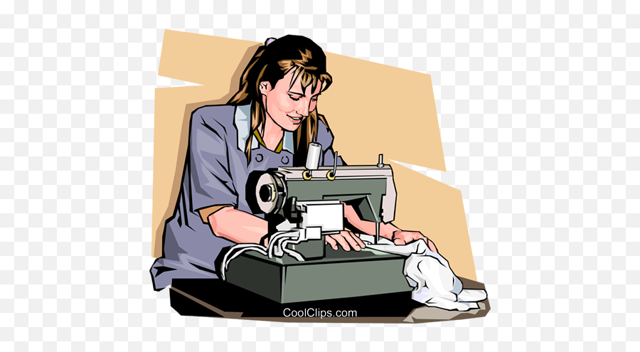 Library Of Woman Using Sewing Machine Graphic Stock - Safety In A Sewing Room Png,Sewing Machine Png