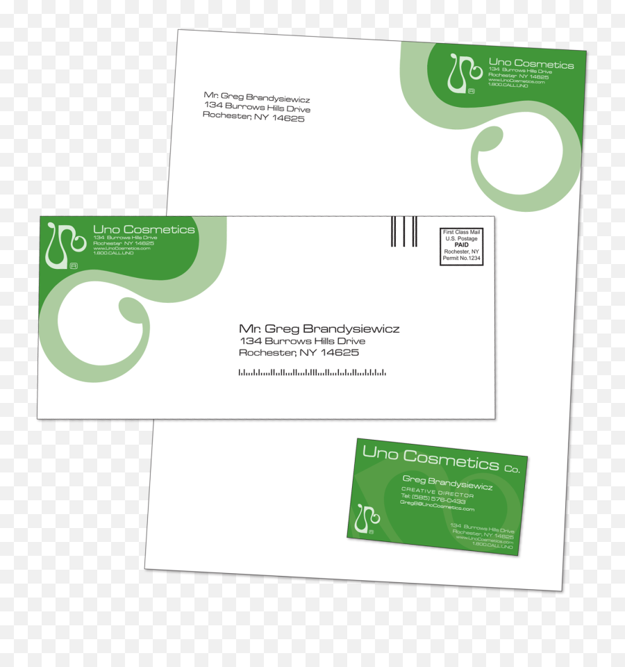 Uno Cosmetics Stationary Design Coda Moda - Letterhead And Envelope Design Png,Envelope Logo