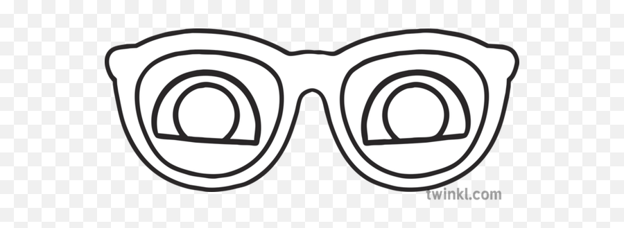 Glasses Emoji Eyes Eyfs Black And White Rgb Illustration - Eyes Emoji Black And White Png,Glasses Emoji Png