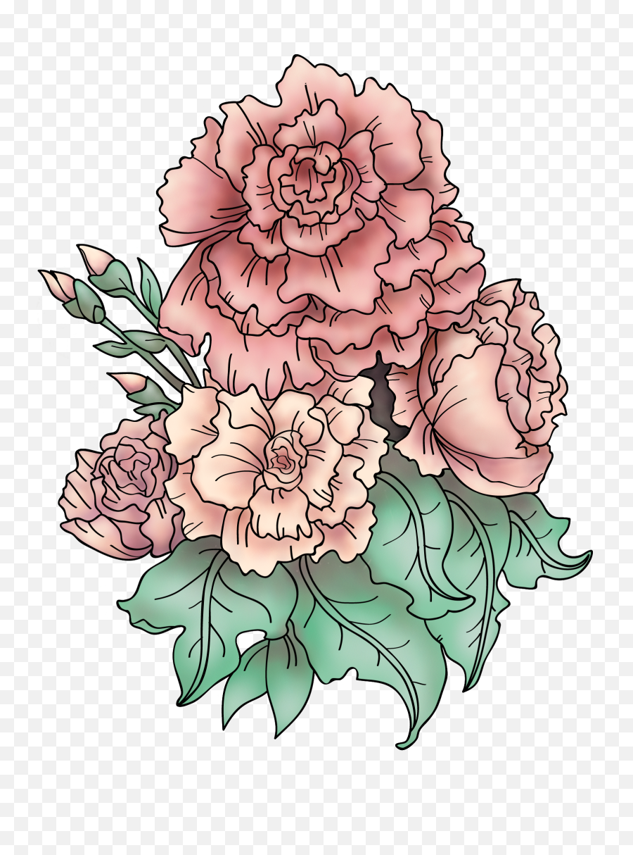 Download Tattoo Design Based - Carnation Flower Carnation Tattoo Meaning Png,Mom Tattoo Png