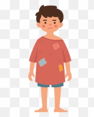 Poor Kid Poverty - Poor Children Drawing Cartoon Png,Kid Png