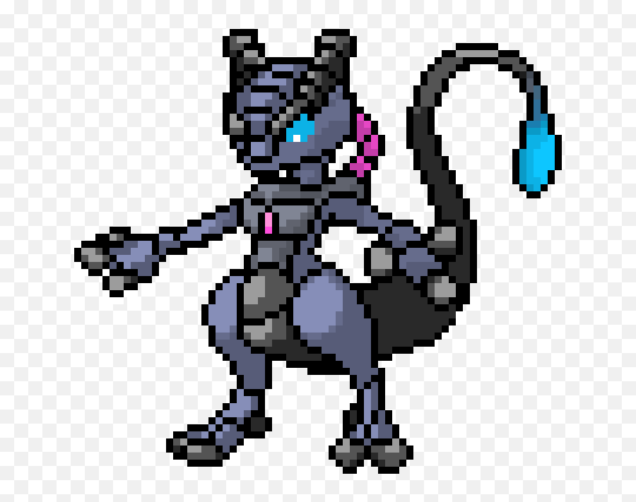 Mewtwo - Grid Mewtwo Pixel Art Png,Mewtwo Png