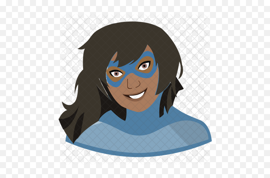 Ms Marvel Icon Of Flat Style - Cartoon Png,Thanos Head Png