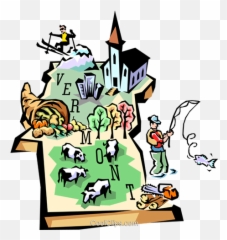 Vermont Vignette Map Royalty Free Vector Clip Art - Cartoon Png,Vignette Png
