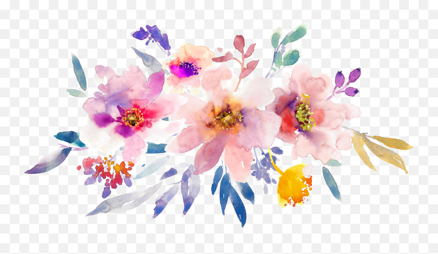 Flowers Paper Watercolor - Watercolor Spring Flower Clipart Png,Spring Flowers Png