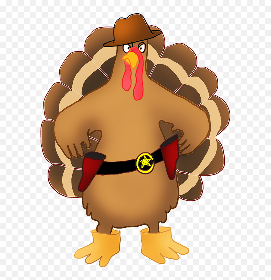 Happy Thanksgiving Clipart - Turkey As A Sheriff Png,Happy Thanksgiving Png