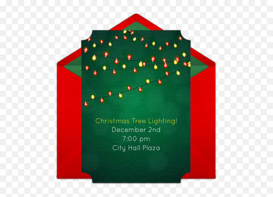 Free Holiday Lights Online Invitation - Punchbowlcom Horizontal Png,Holiday Lights Png