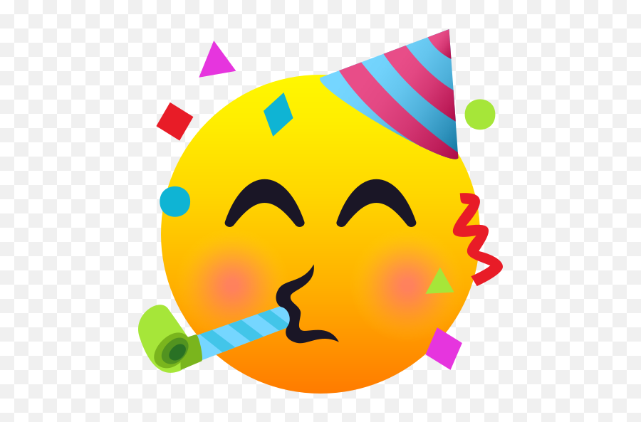 Emoji Festive Face Content Party - Emoji In Party Hat Png,Party Emoji Png