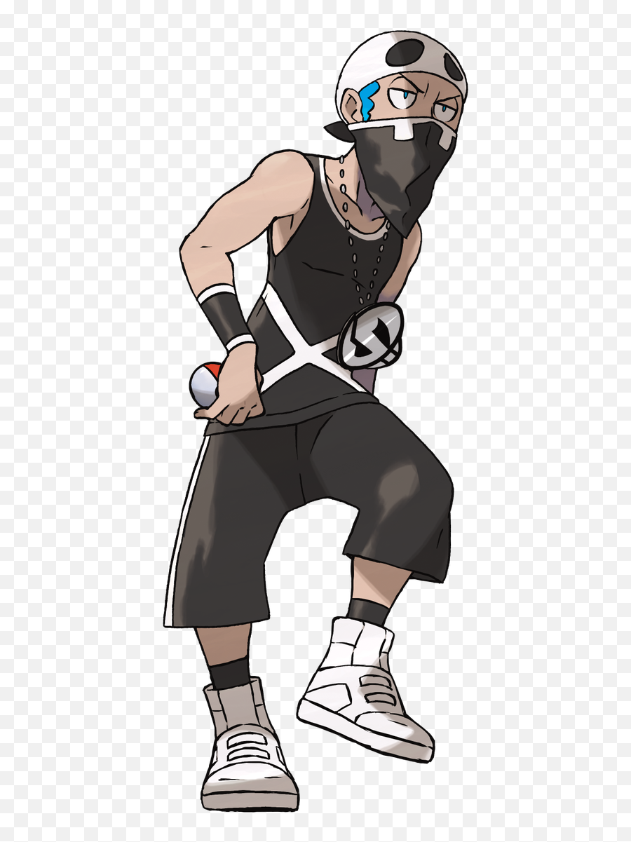 Pokemon Sun U0026 Moon Characters Pokeshopper - Pokemon Team Skull Grunt Png,Team Skull Logo