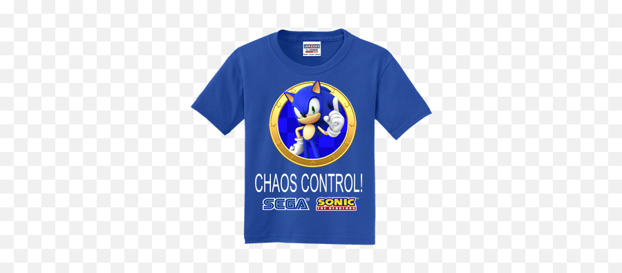 Sonic The Hedgehog Chaos Control T Shirt By Sega Jerzees - Sonic The Hedgehog 4 Episode Png,Sonic The Hedgehog Logo Font