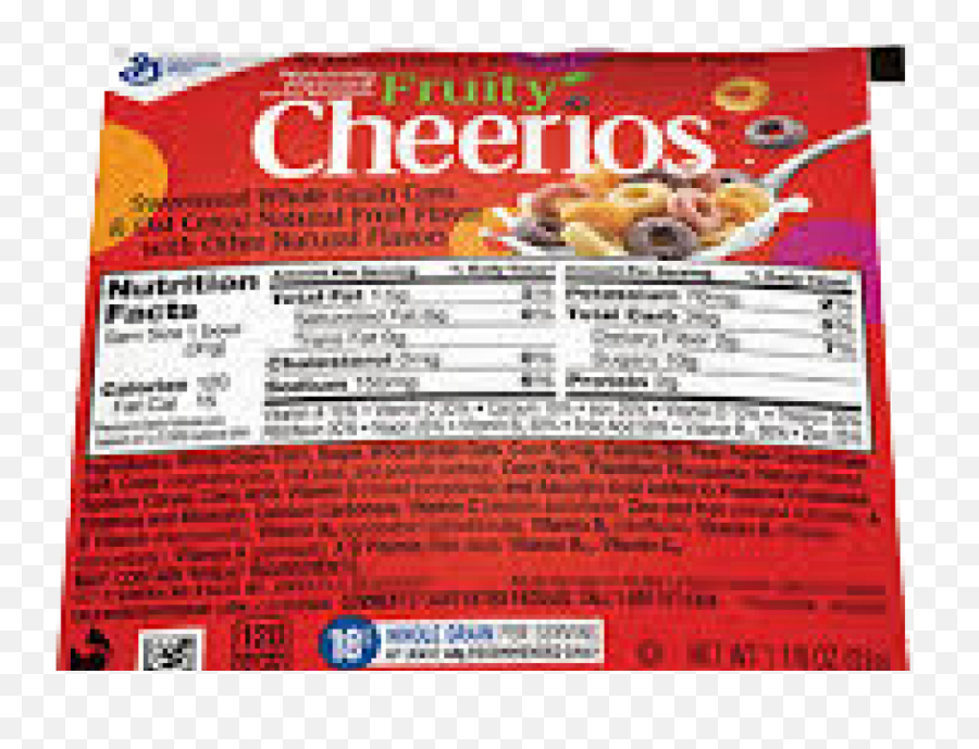 San Diego Unified District Menus - Cereal Cinnamon Nutrition Facts Png,Cheerios Png