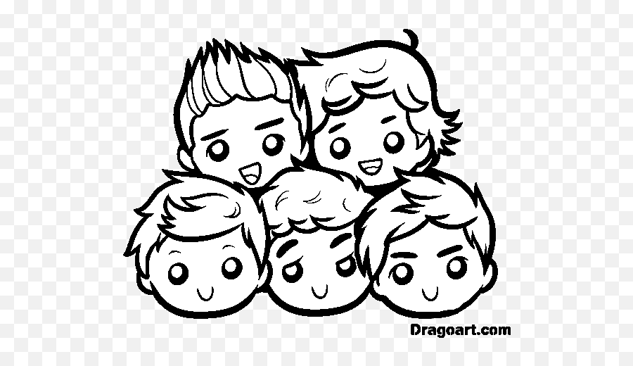 1 Direction Coloring Pages Growerland - One Direction Coloring Pages Png,Icarly Logo