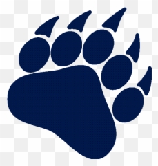 Blue Bear Paw Logo - Harry Miller Middle School Logo Png,Blue Paw Print Logos