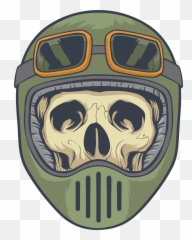 Skull Vector Png - Motorcycle Helmet Skull Vision Motocross Vector Png