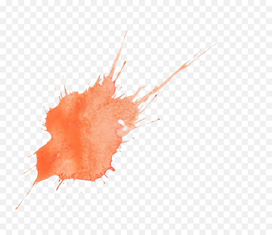 12 Orange Watercolor Splatter Png Transparent Onlygfxcom - Watercolor Splash Orange Png,Red Splatter Png