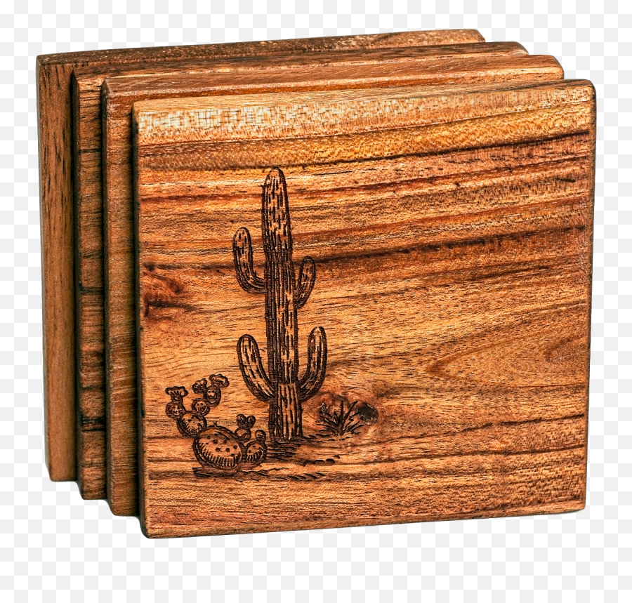 Cactus Coaster Set - Solid Png,Wood Icon Set