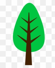 Cute Simple Green Tree - Free Clip Art Cartoon Drawings Of Trees Png,Cute Logo