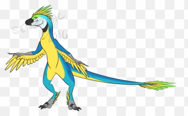 Utahraptormacaw Hybrid Clipart - Full Size Macaw Drawing png