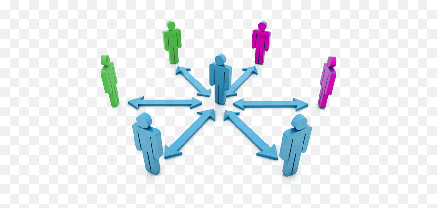 Download Hd Image Of People Icons Connected By A Network - Delegate Responsibility Png,People Connected Icon