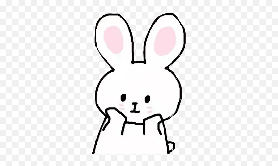 Cute Kawaii Rabbit Bunny Pink 229826682071212 By Kelseylee - Dot Png,Kawaii Bunny Icon