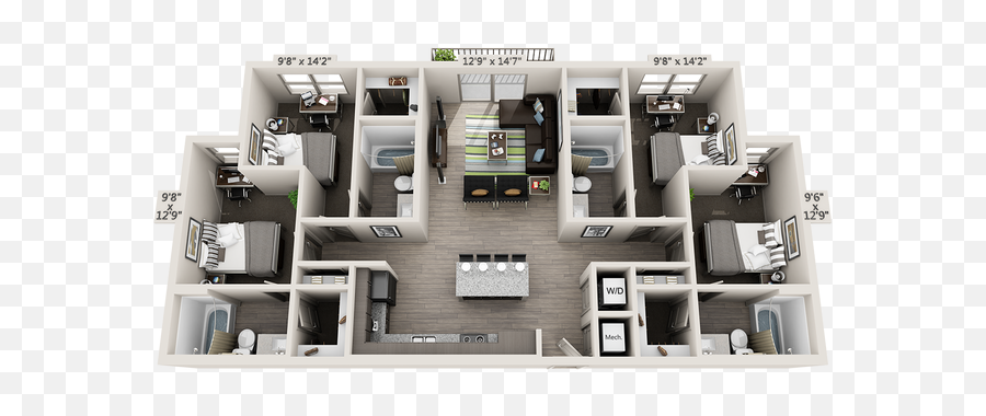 Floor Plans The Luxx Apartments San Antonio Tx - Vertical Png,Icon Hewitt Apartment Map