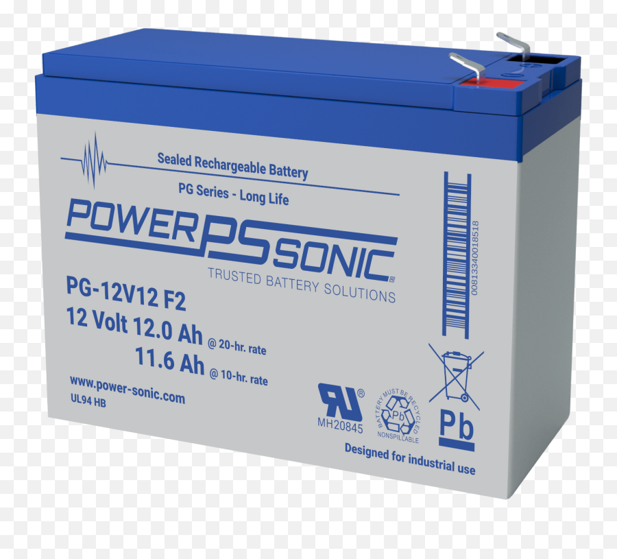 Pg - 12v12 12v 12ah Long Service Life Vrla Battery Power Sonic Product Label Png,Pg&e Icon