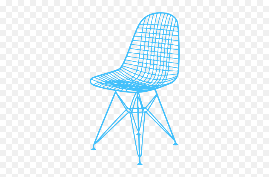 Caribbean Blue Chair Icon - Free Caribbean Blue Furniture Icons Wire Chair Vitra Png,Armchair Icon