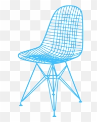 Caribbean Blue Chair Icon - Free caribbean furniture icons Wire Chair Vitra png