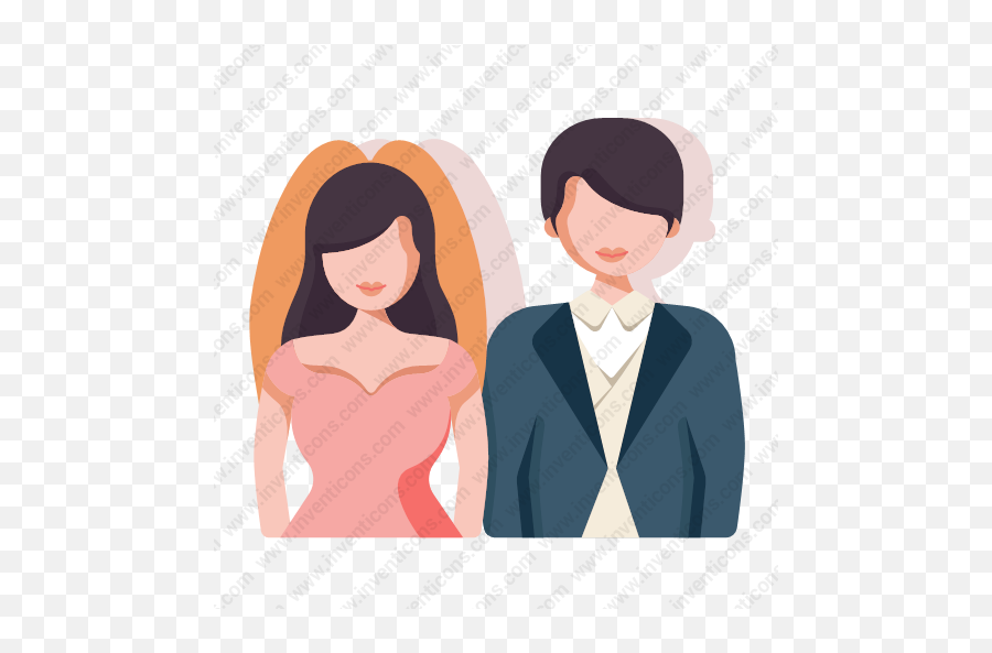 Download Wedding Couple Vector Icon Inventicons - Formal Wear Png,Married Icon