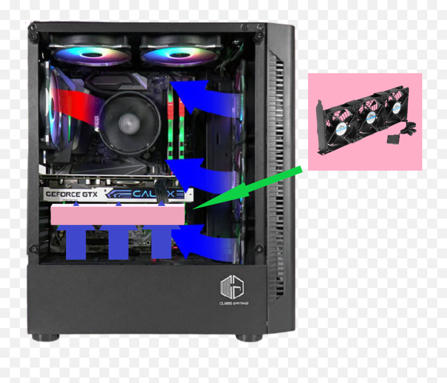 Fan Blowing Into Gpu Good Idea Techpowerup Forums - Cube Gaming Byron Harga Png,Klipsch Icon Sb 1