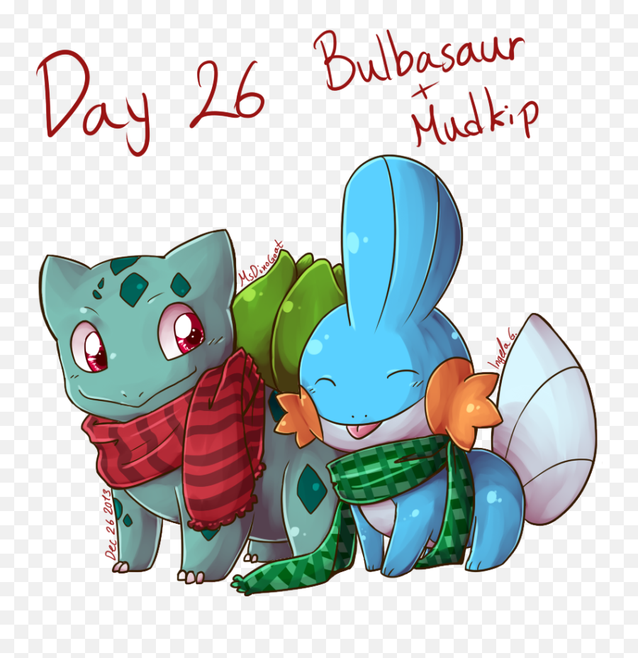 Pokeddexy Day 26 - Bulbasaur Mudkip U2014 Weasyl Mudkip And Bulbasaur Png,Mudkip Png