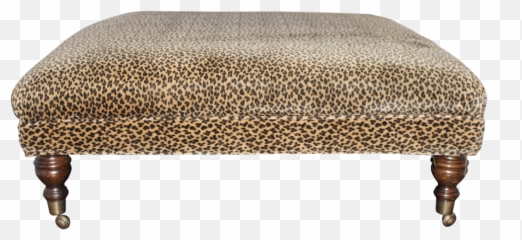 Velvet Leopard Cheetah Print Ottoman - Stool Png,Cheetah Print Png
