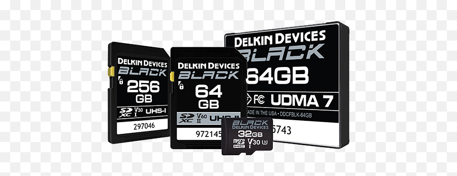 Delkin Black Sd Memory Card - Memory Card Png,Sd Card Png