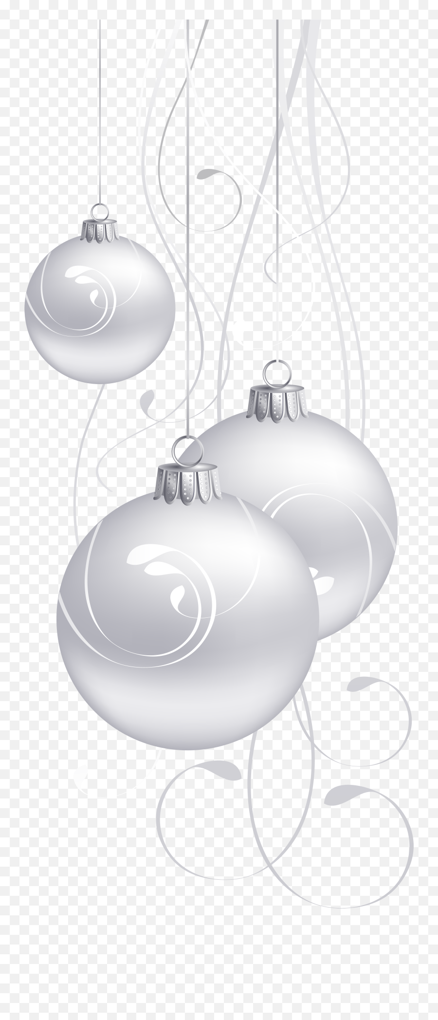 White Christmas Ornament Png - White Christmas Ornaments Png,Balls Png