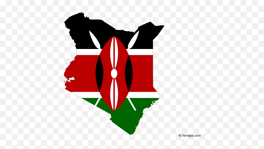 Flag Map Of Kenya In 2020 Vector Free - Kenya Flag Map Png,Haiti Flag Png