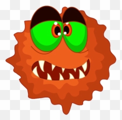 Germs Png Clipart - Bacteria Virus Cartoon Png,Germs Png