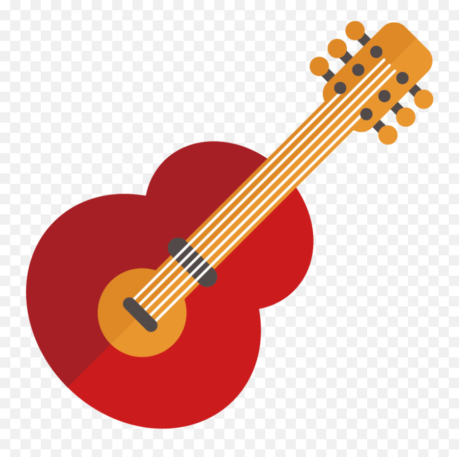 Acoustic Guitar - Flat Design Guitar Png,Guitar Vector Png