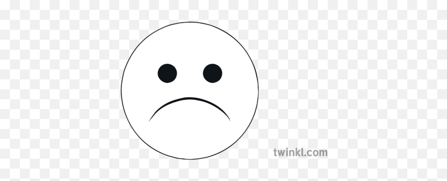 Sad Face Illustration - Twinkl Smiley Png,Sad Face Png