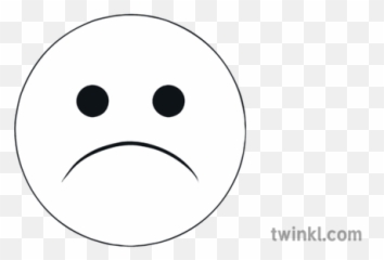 Sad Face Illustration - Twinkl Smiley png