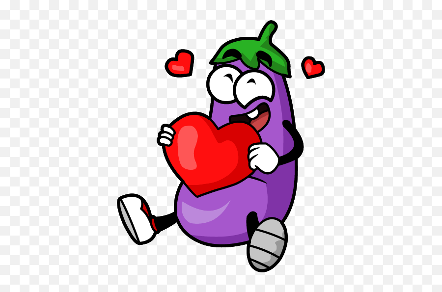 Eggplant Stickers - Sticker Png,Eggplant Emoji Png