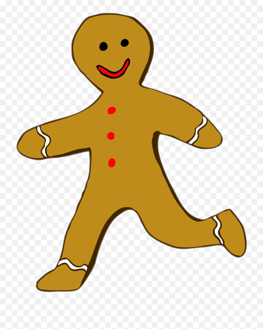 Gingerbread Man Png High - Running Gingerbread Man Clipart,Gingerbread Man Png