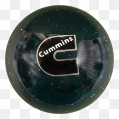 Cummins Logo Green Glitter Shift Knob - Circle png