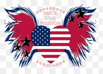 Freedom Clipart Us Flag - Art American Transparent Union Jack Love Heart png