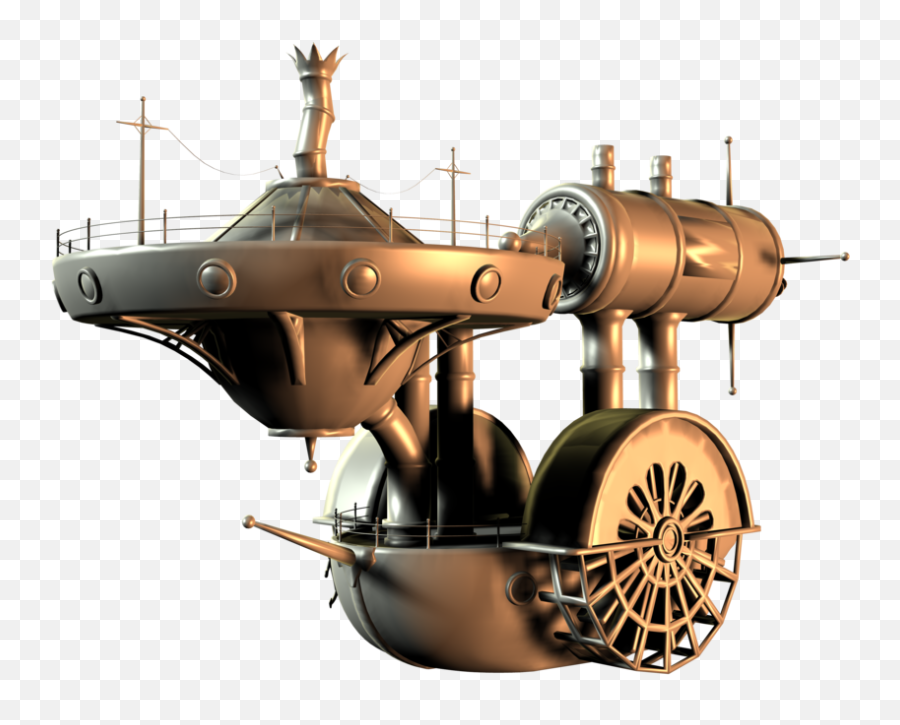 Download I See A Steampunk Starship - Steam Punk Boat Png Transparent,Starship Png