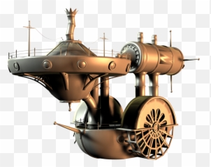 Download I See A Steampunk Starship - Steam Punk Boat Png Transparent,Starship Png
