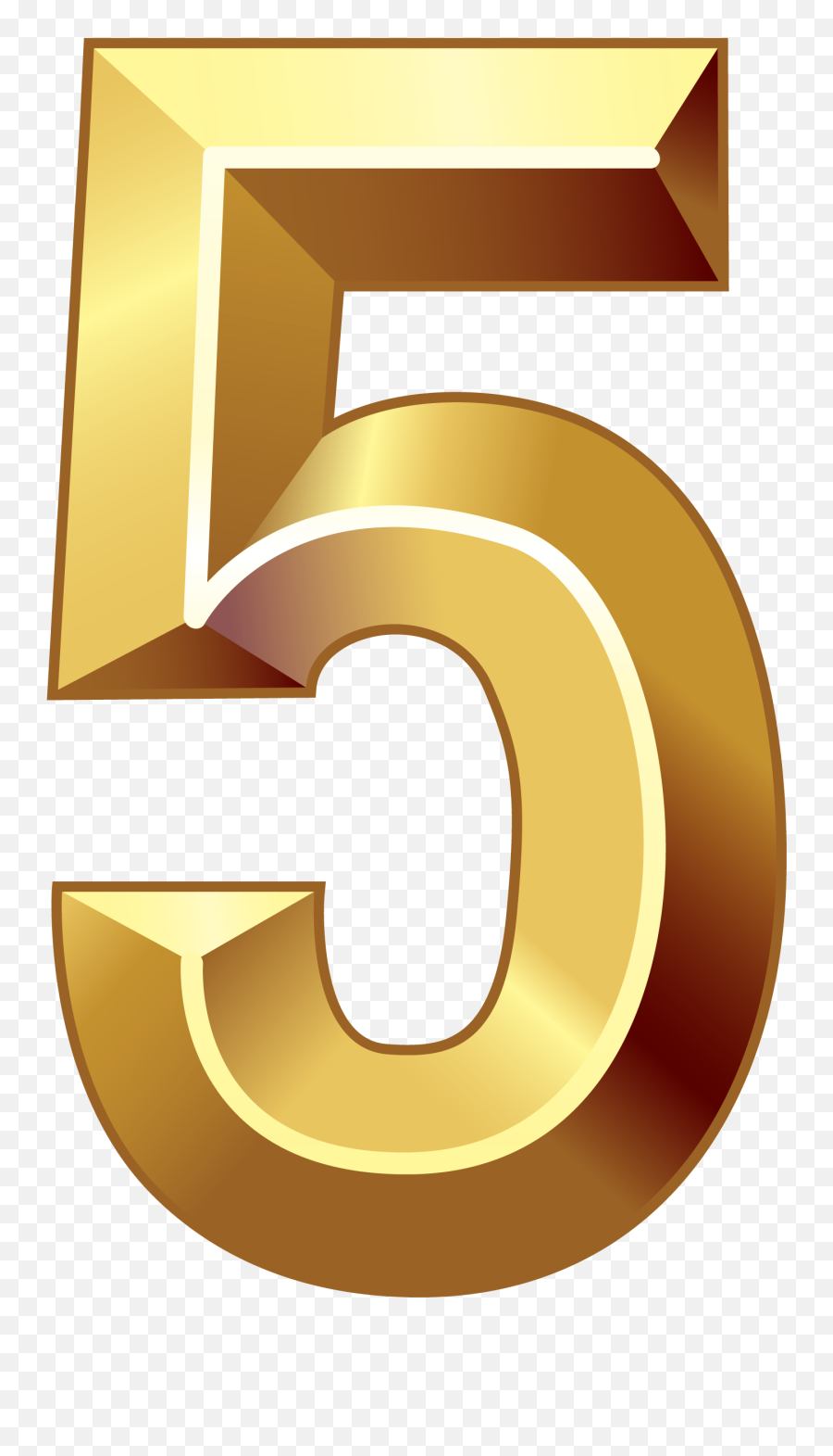 Gold Number Five Png Clipart Image Gallery Yopriceville - Number 5 Gold Png,Dictionary Png